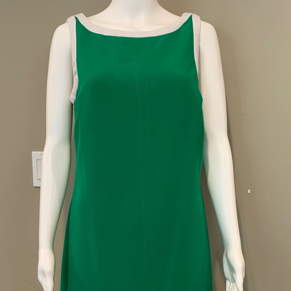 NEW Banana republic green dress with white accents spring